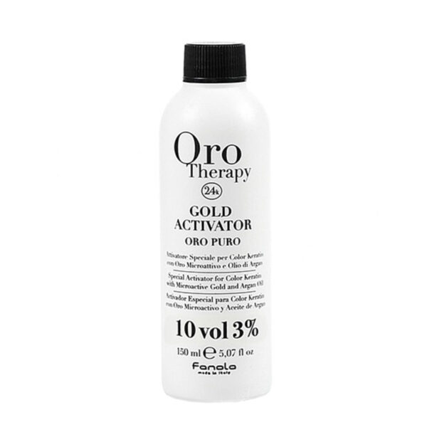 Активатор Fanola Orotherapy Gold Oro Puro с микрочастицами золота и аргановым маслом, 10 vol, 3%, 150 мл