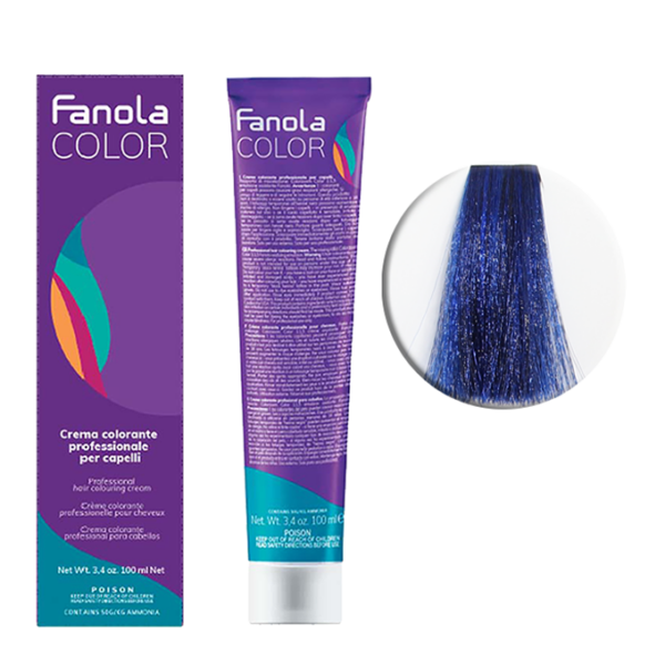 Крем-краска для волос Fanola Color, корректор голубой (BLUE), 100 мл