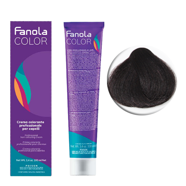 Крем-краска для волос Fanola Color, тон 4.29, брюнет фиолетово-коричневый, 100 мл