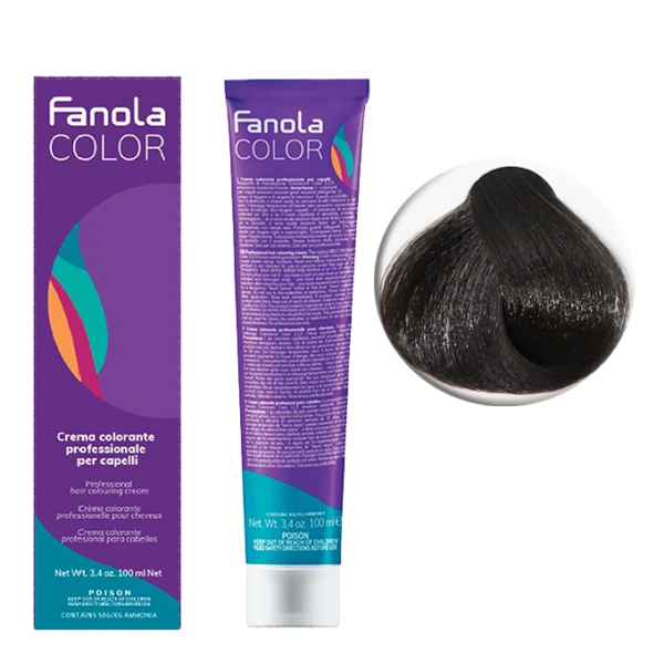 Крем-краска для волос Fanola Color, тон 5.11, светлый брюнет интенсивно-пепельный, 100 мл
