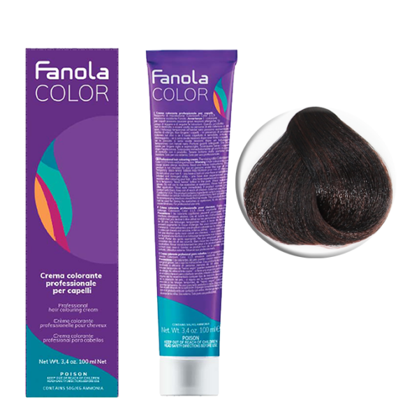 Крем-краска для волос Fanola Color, тон 5.14, светлый брюнет пепельно-медный, 100 мл