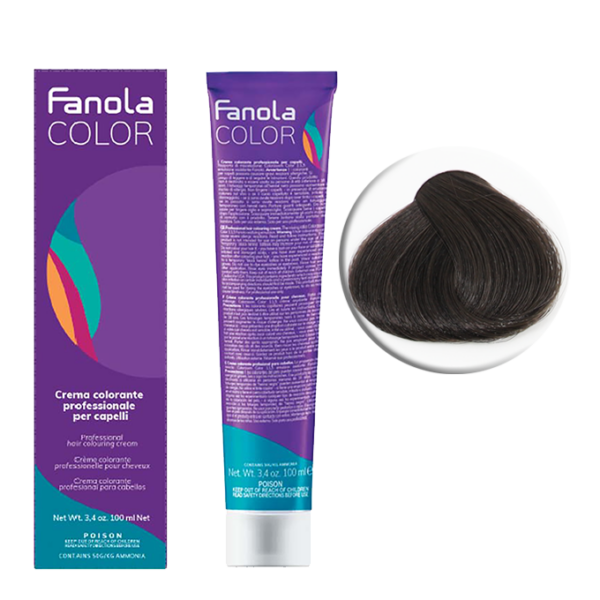 Крем-краска для волос Fanola Color, тон 6.1, темный блондин пепельный, 100 мл