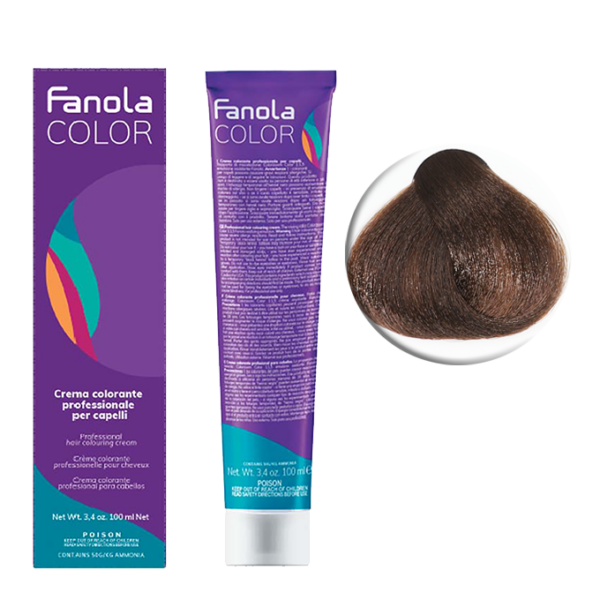 Крем-краска для волос Fanola Color, тон 6.14, темный блондин пепельно-медный, 100 мл