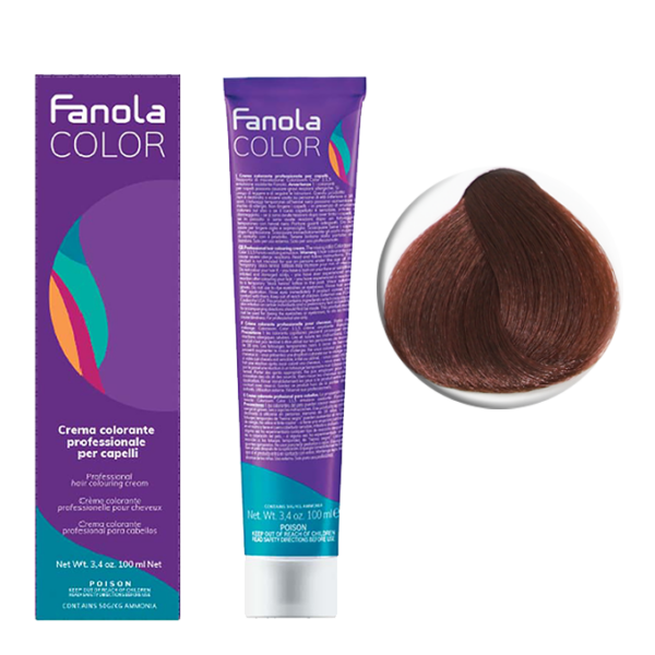 Крем-краска для волос Fanola Color, тон 6.4, темный блонд медный, 100 мл