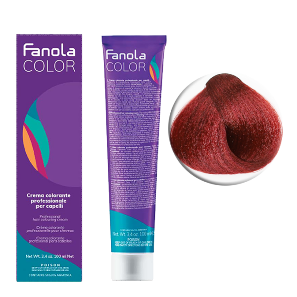 Крем-краска для волос Fanola Color, тон 6.66, темный блонд интенсивно-красный, 100 мл