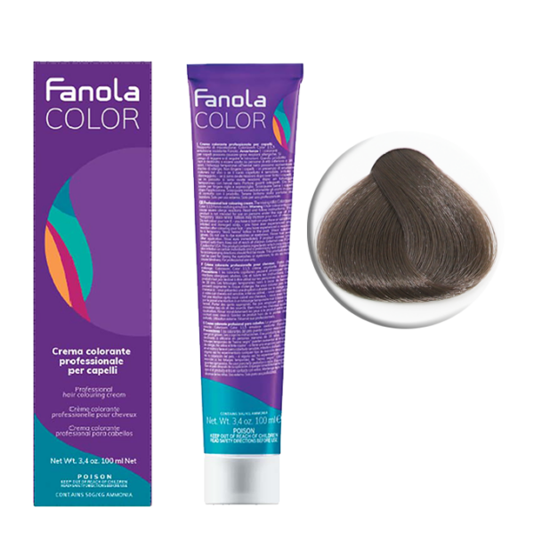 Крем-краска для волос Fanola Color, тон 7.1, средний блонд пепельный, 100 мл