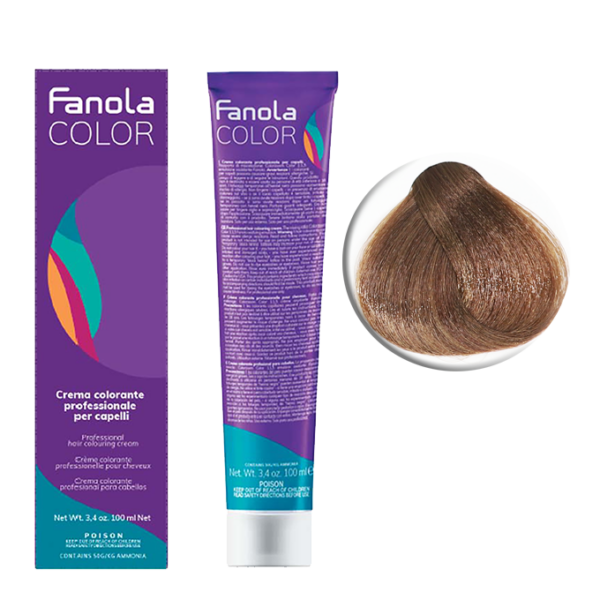 Крем-краска для волос Fanola Color, тон 7.14, средний блонд пепельно-медный, 100 мл