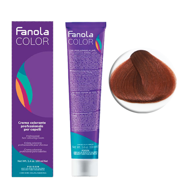 Крем-краска для волос Fanola Color, тон 7.4, средний блонд медный, 100 мл
