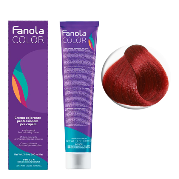 Крем-краска для волос Fanola Color, тон 7.66, средний блонд интенсивно-красный, 100 мл