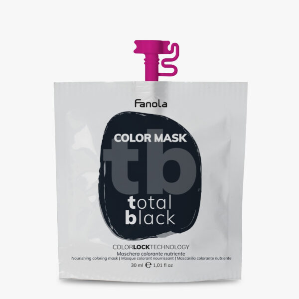 Оттеночная маска для волос Fanola Color Mask черная, 30 мл