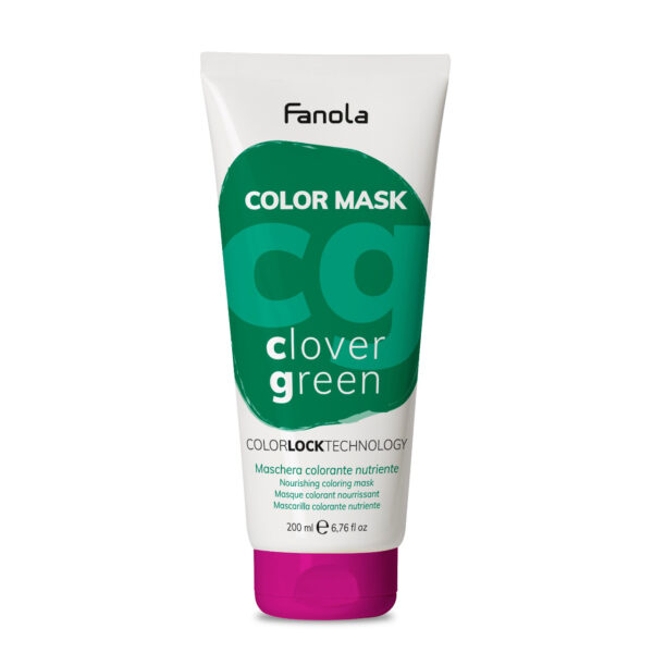 Оттеночная маска для волос Fanola Color Mask зеленая, 200 мл