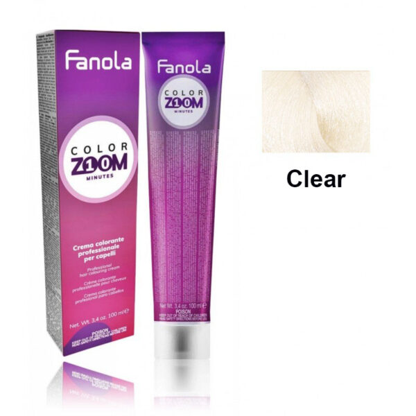 Крем-краска для волоc Fanola Color Zoom быстрого действия (10 мин.), тон Clear