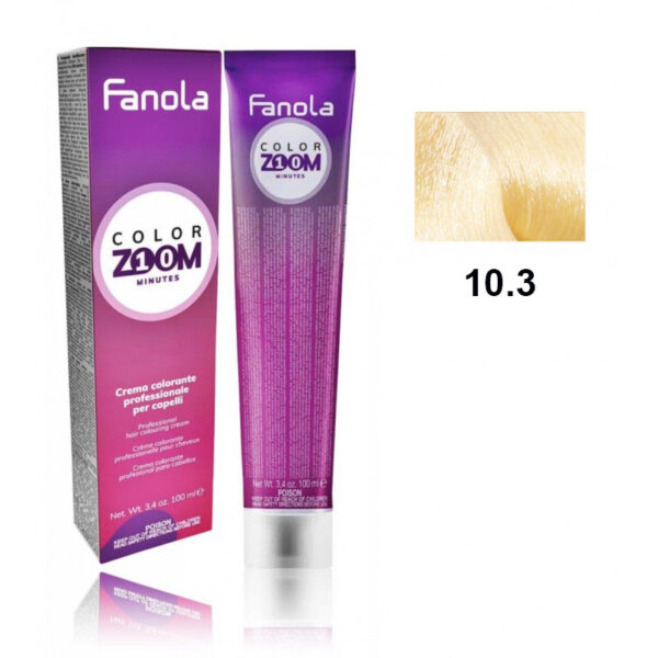 Крем-краска для волоc Fanola Color Zoom быстрого действия (10 мин.), оттенок 10.3