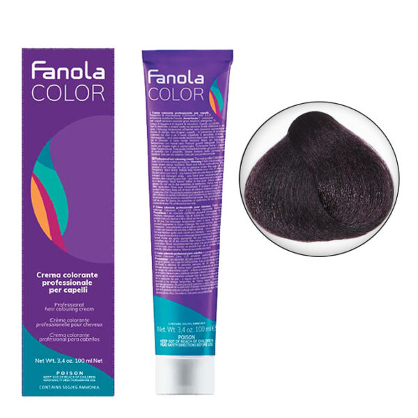 Крем-краска для волос Fanola Color, тон 5.2, темный блонд махагоновый, 100 мл