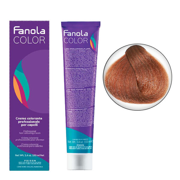 Крем-краска для волос Fanola Color, тон 7.43, темный блонд махагоновый, 100 мл