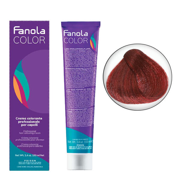 Крем-краска для волос Fanola Color, тон 6.6, темный блонд махагоновый, 100 мл