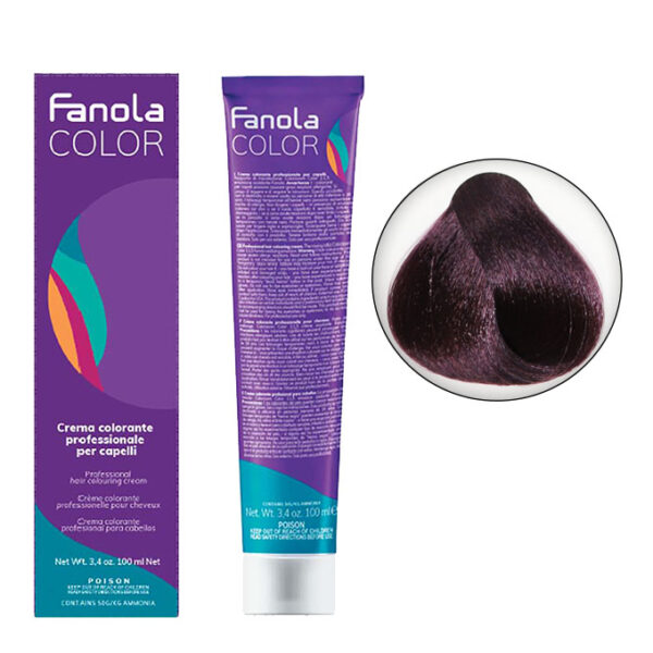 Крем-краска для волос Fanola Color, тон 5.22, темный блонд махагоновый, 100 мл