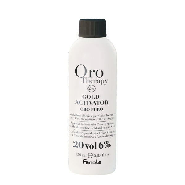 Активатор Fanola Orotherapy Gold Oro Puro с микрочастицами золота и аргановым маслом, 20 vol, 6%, 150 мл